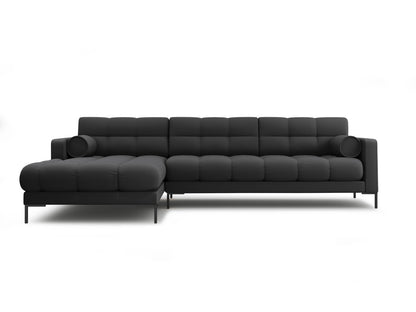 Bali Corner Sofa, 5 Seats, 293x185 cm — Dark Grey / Black Metal / Left