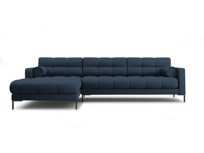 Bali Corner Sofa, 5 Seats, 293x185 cm — Blue / Black Metal / Left
