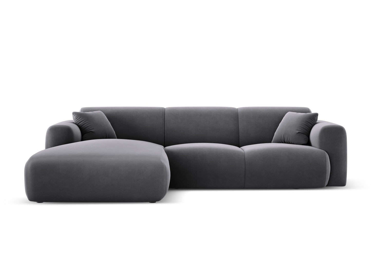 Nolio Corner Sofa, 4 Seats, 260x170 cm — Dark Grey / Left