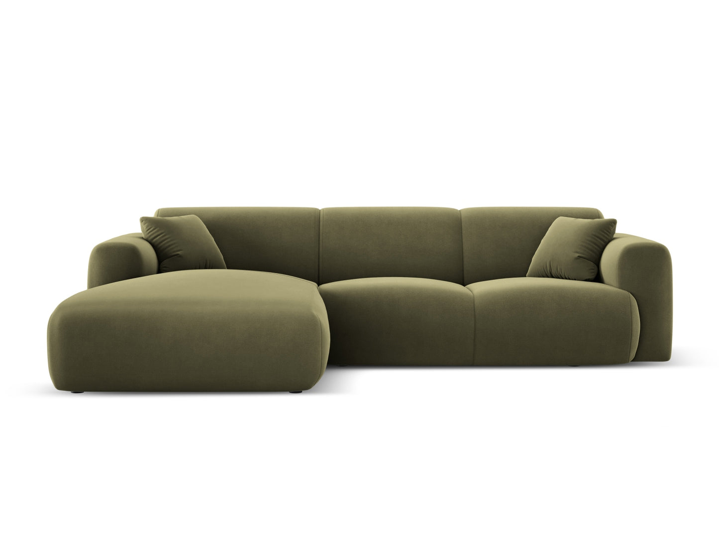 Nolio Corner Sofa, 4 Seats, 260x170 cm — Light Green / Left