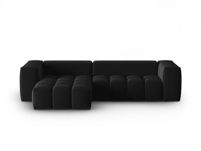Verona Modular Corner Sofa, 3 Seats, 260x145 cm — Black / Left