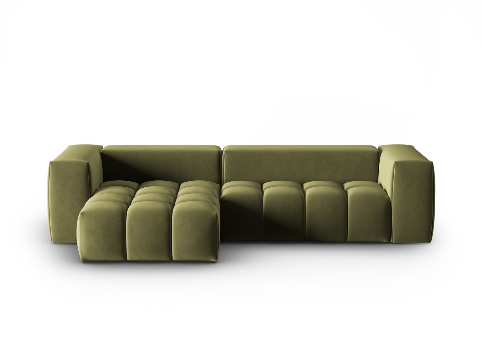 Verona Modular Corner Sofa, 3 Seats, 260x145 cm — Light Green / Left