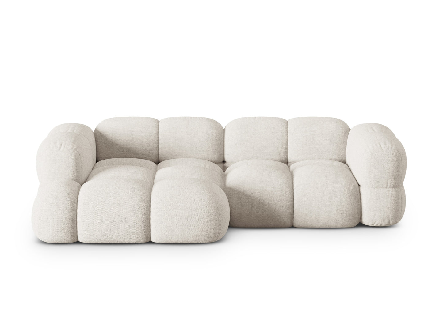 Loretto Corner Sofa, 3 Seats, 250x147 cm — Beige / Left