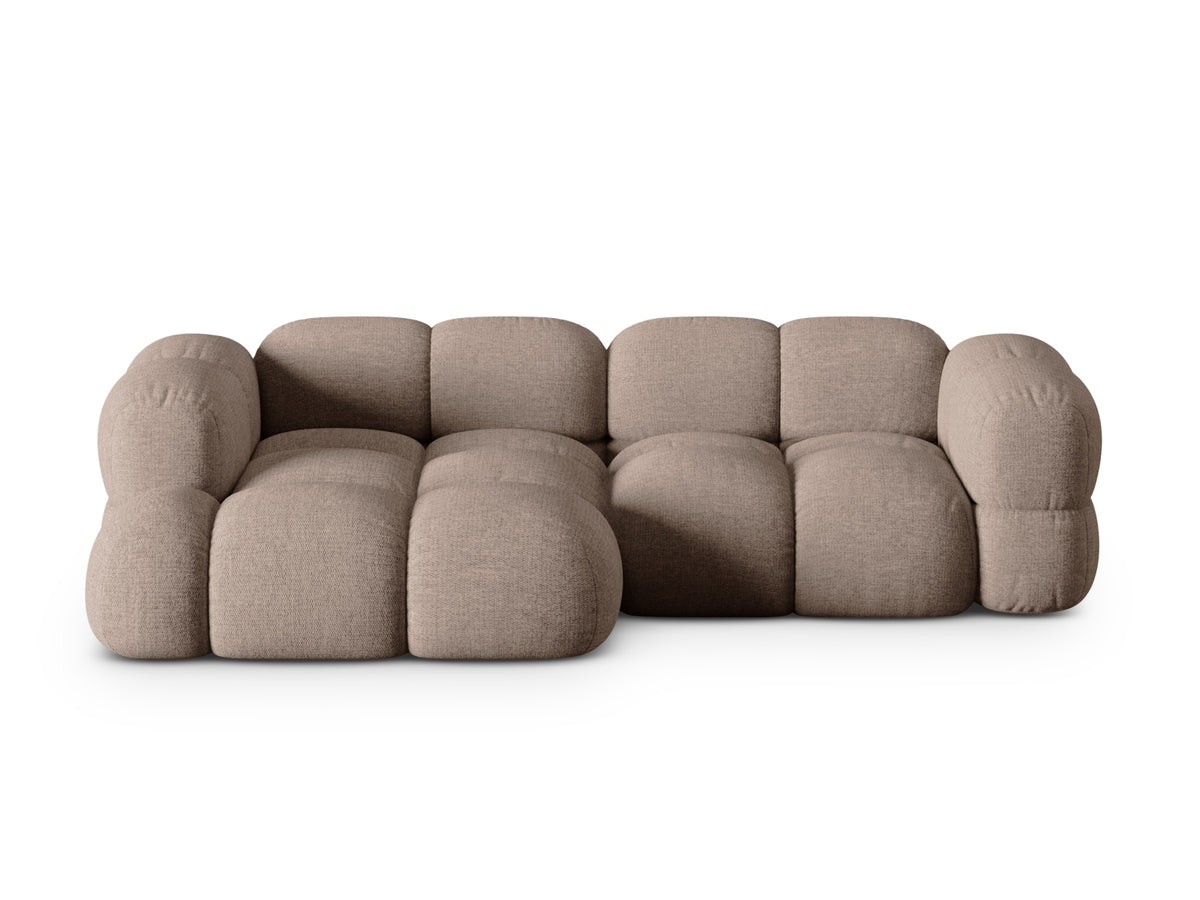 Loretto Corner Sofa, 3 Seats, 250x147 cm — Cappuccino / Left