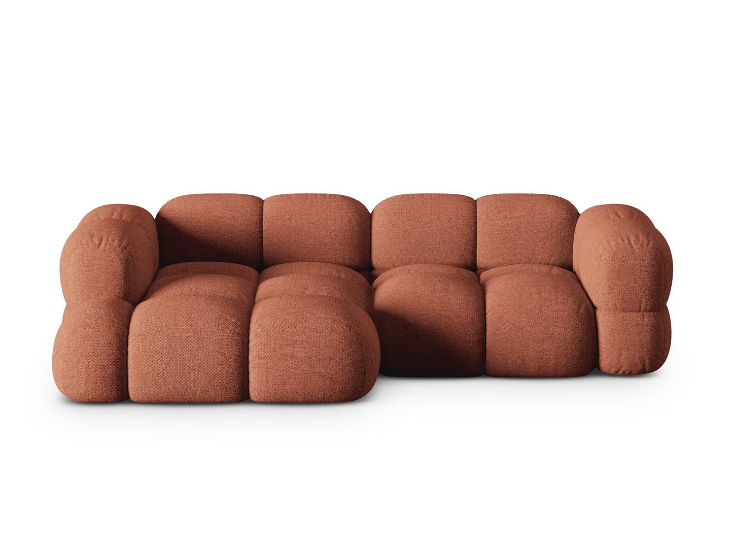 Loretto Corner Sofa, 3 Seats, 250x147 cm — Coral / Left