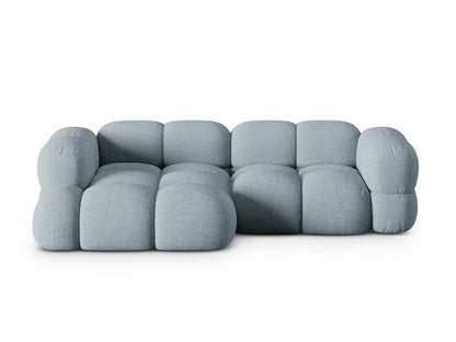 Loretto Corner Sofa, 3 Seats, 250x147 cm — Pastel Blue / Left