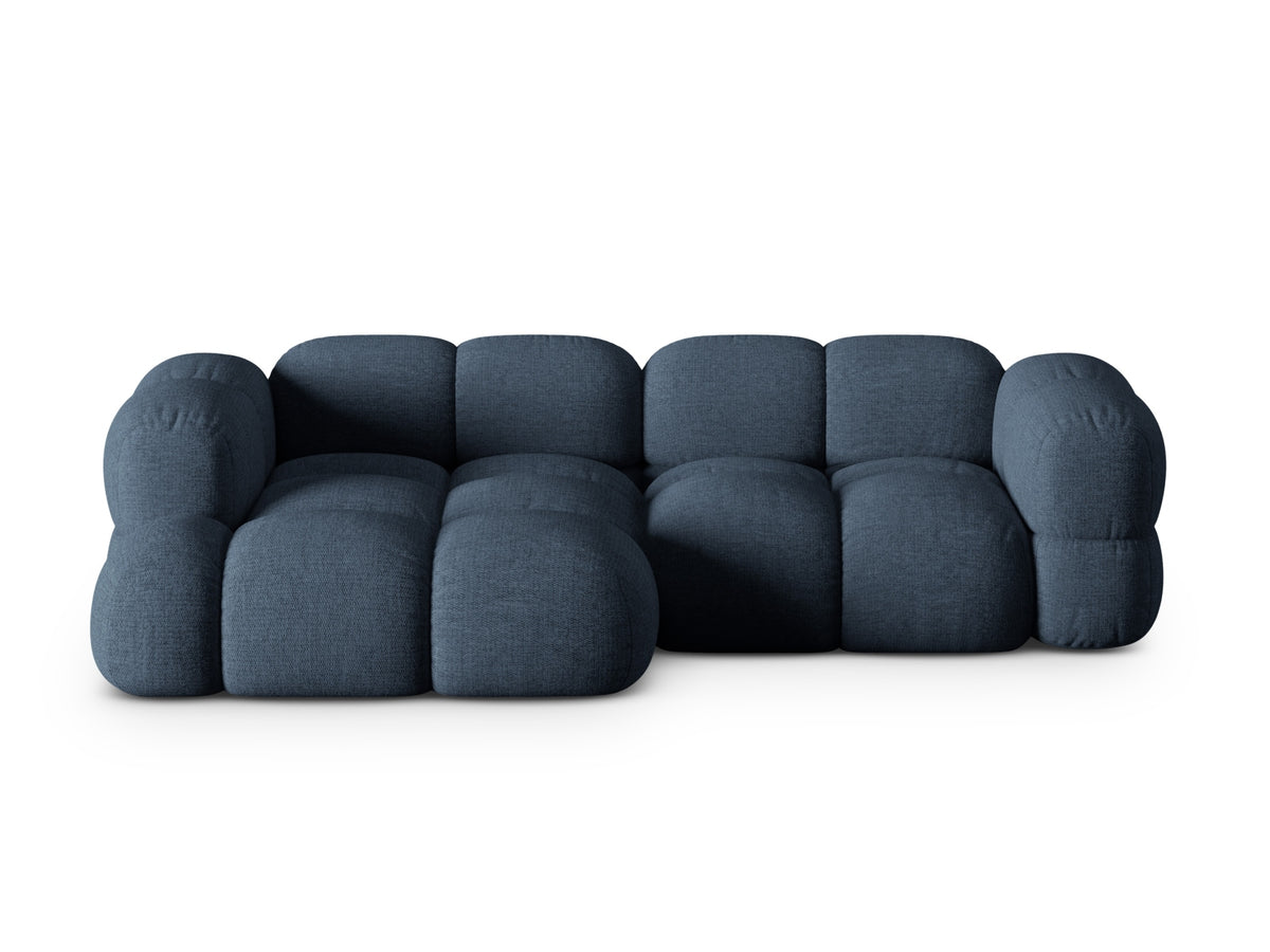 Loretto Corner Sofa, 3 Seats, 250x147 cm — Dark Blue / Left