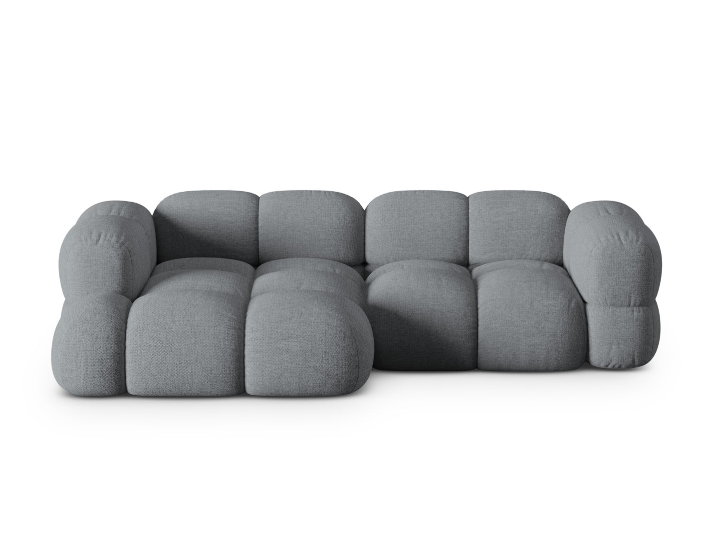 Loretto Corner Sofa, 3 Seats, 250x147 cm — Grey / Left