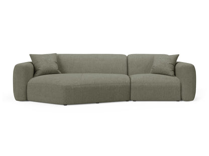 Strino Modular Corner Sofa, 3 Seats, 308x136 cm — Dark Olive Green / Left