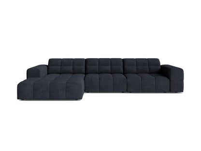 Chicago Corner Sofa, 4 Seats, 294x167 cm — Navy Blue / Left