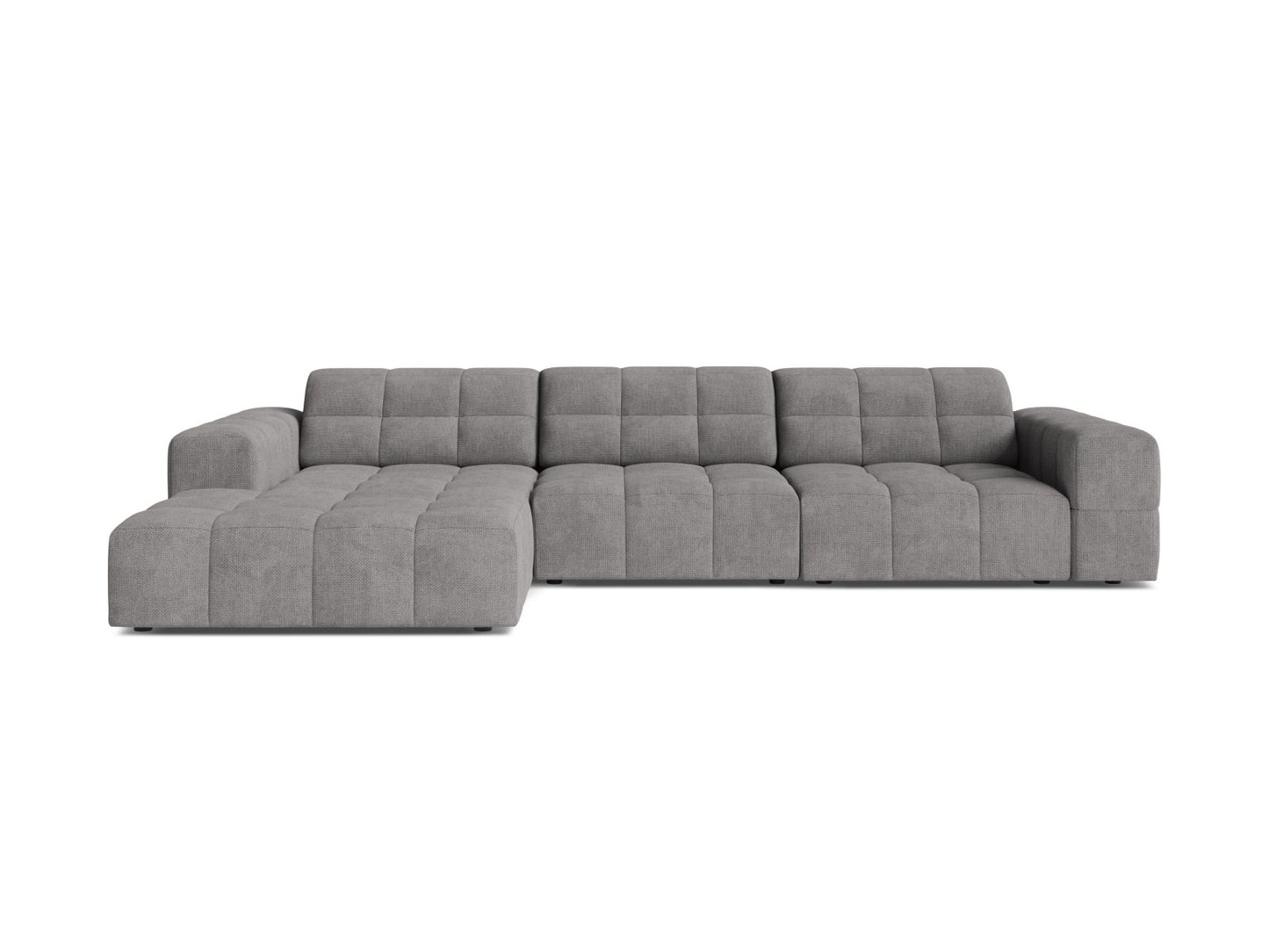 Chicago Corner Sofa, 4 Seats, 294x167 cm — Light Grey / Left
