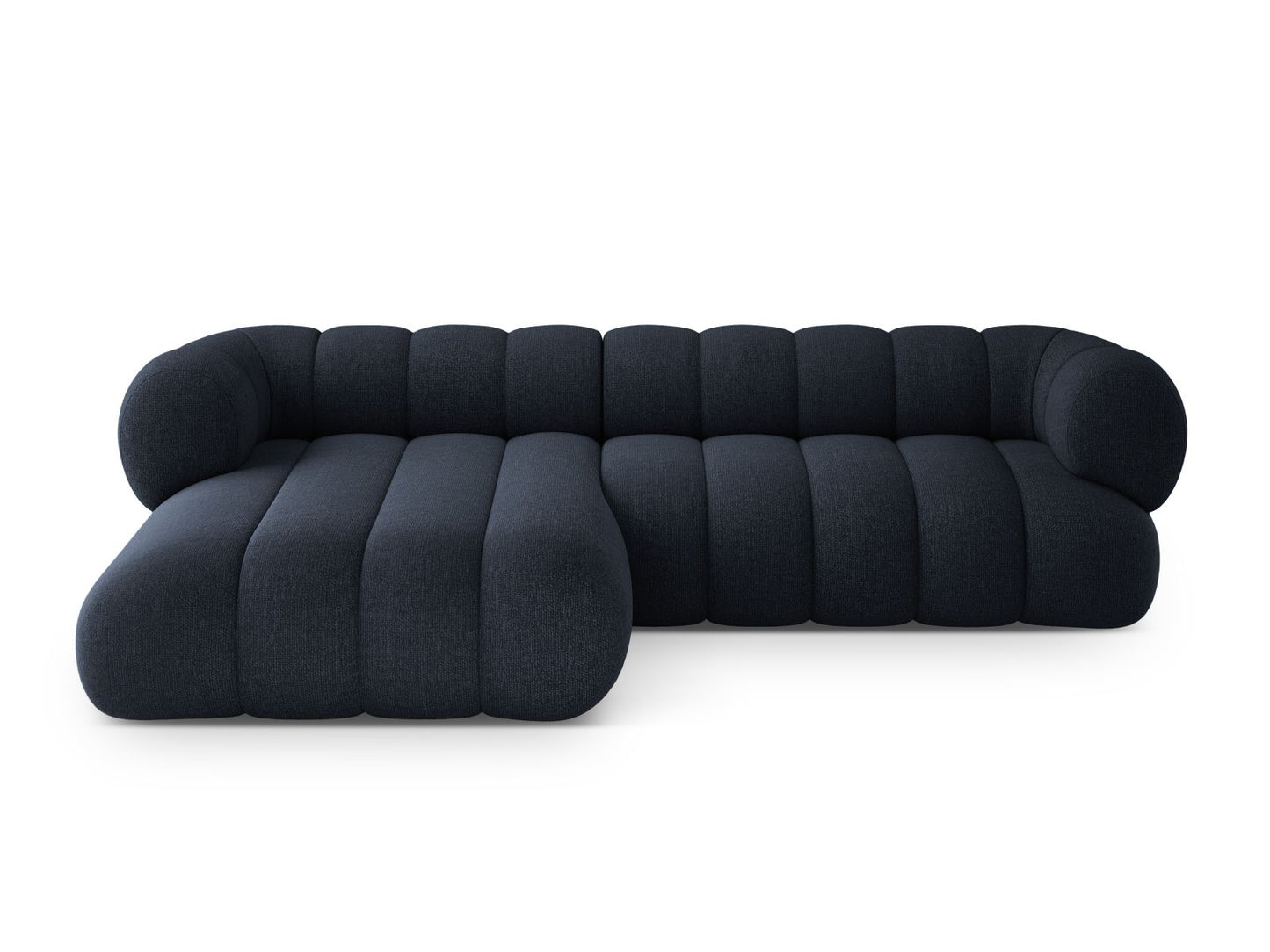 Koge Corner Sofa, 5 Seats, 270x165 cm — Navy Blue / Left