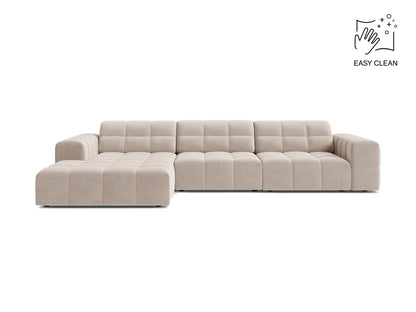 Chicago Corner Sofa, 4 Seats, 294x167 cm — Light Beige / Left