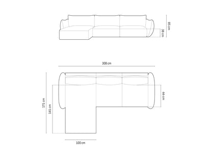 Matera Corner Sofa, 4 Seats, 308x171 cm