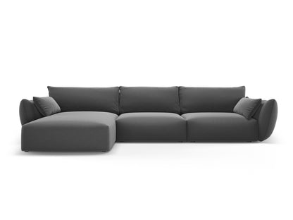 Matera Corner Sofa, 4 Seats, 308x171 cm — Dark Grey / Left