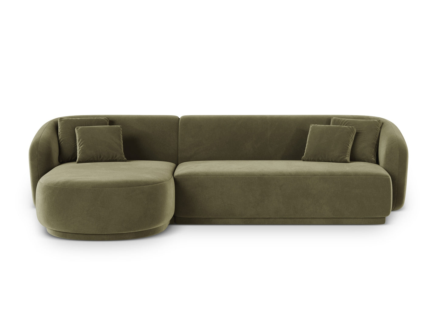 Gomera Corner Sofa, 4 Seats, 260x155 cm — Green / Left