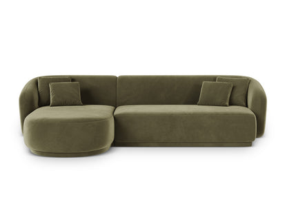 Gomera Corner Sofa, 4 Seats, 260x155 cm — Green / Left