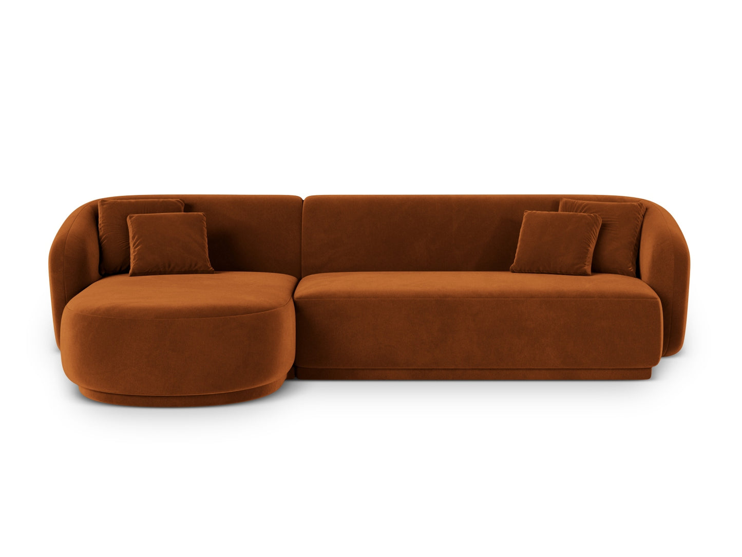 Gomera Corner Sofa, 4 Seats, 260x155 cm — Terracotta / Left
