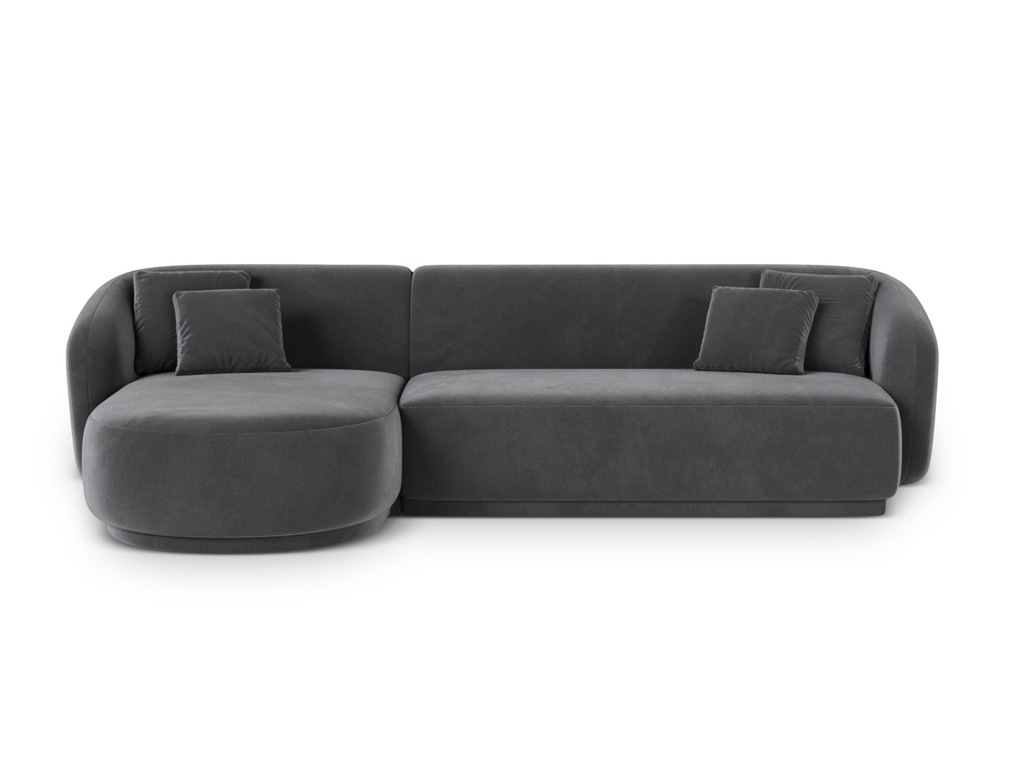 Gomera Corner Sofa, 4 Seats, 260x155 cm — Dark Grey / Left