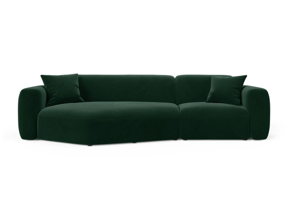 Strino Modular Corner Sofa, 3 Seats, 308x136 cm — Bottle Green / Left