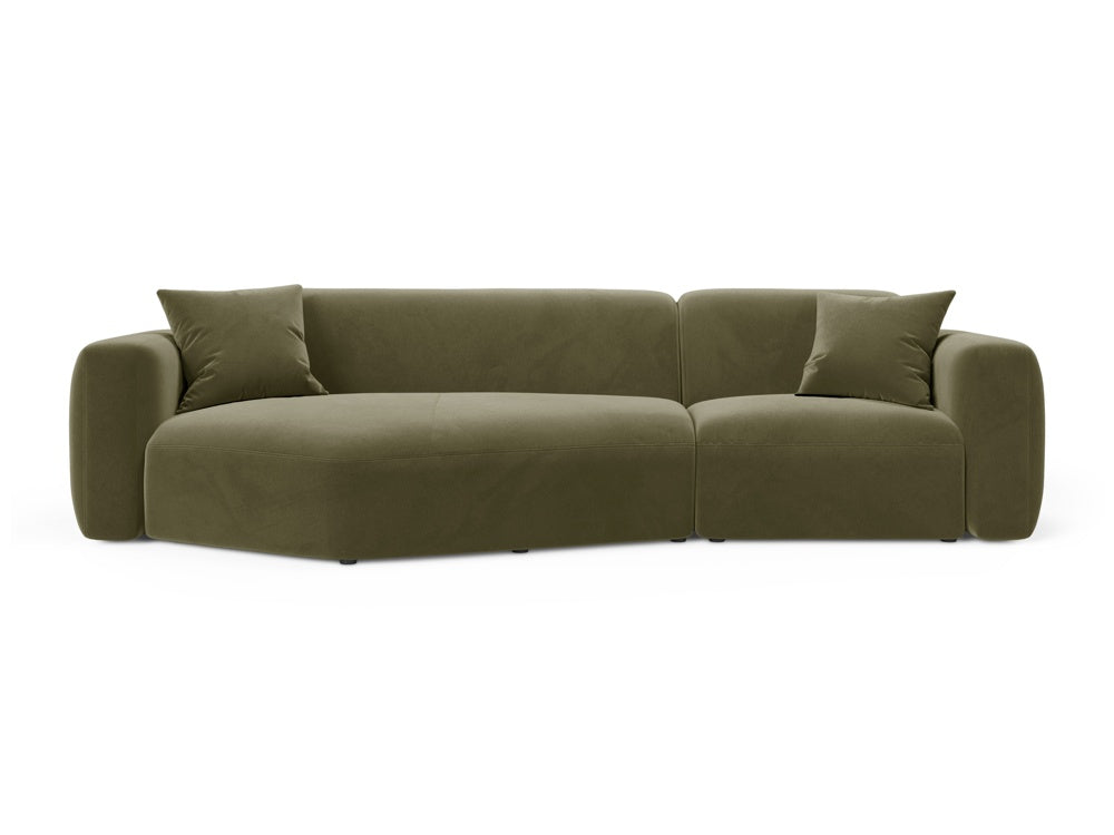 Strino Modular Corner Sofa, 3 Seats, 308x136 cm — Green / Left