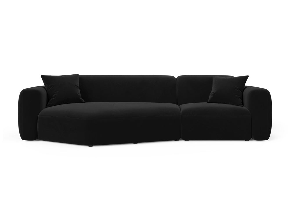 Strino Modular Corner Sofa, 3 Seats, 308x136 cm — Black / Left