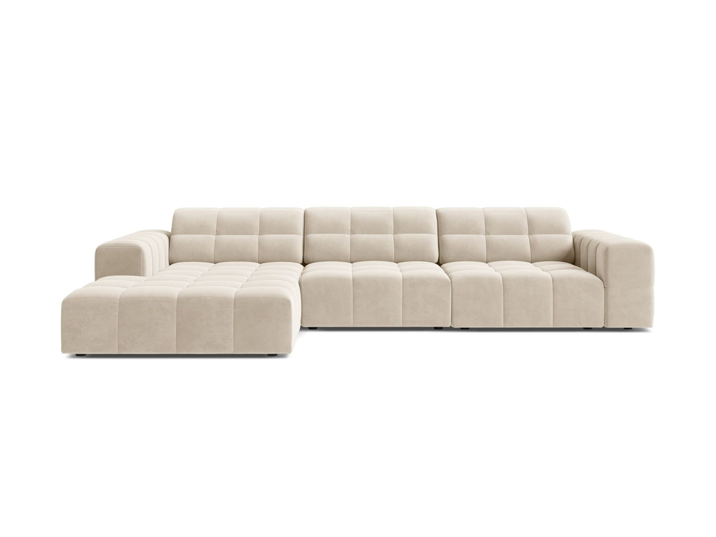 Chicago Corner Sofa, 4 Seats, 294x167 cm — Light Beige / Left