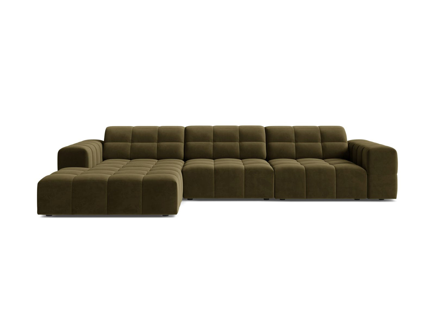 Chicago Corner Sofa, 4 Seats, 294x167 cm — Green / Left