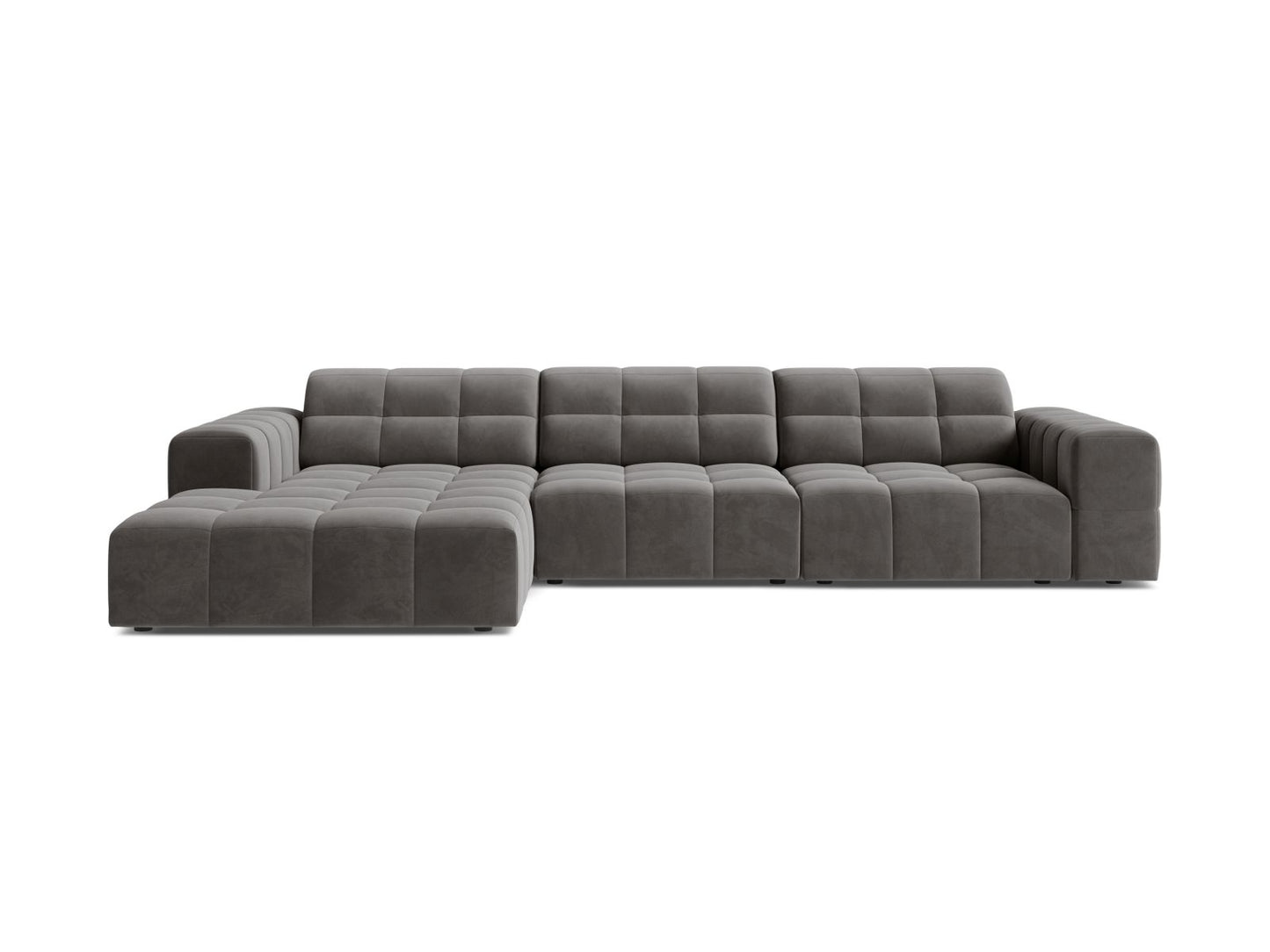 Chicago Corner Sofa, 4 Seats, 294x167 cm — Light Grey / Left