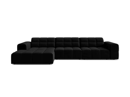 Chicago Corner Sofa, 4 Seats, 294x167 cm — Black / Left