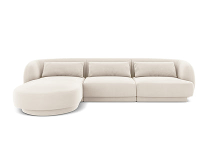 Tulum Corner Sofa, 4 Seats, 255x156 cm — Light Beige / Left