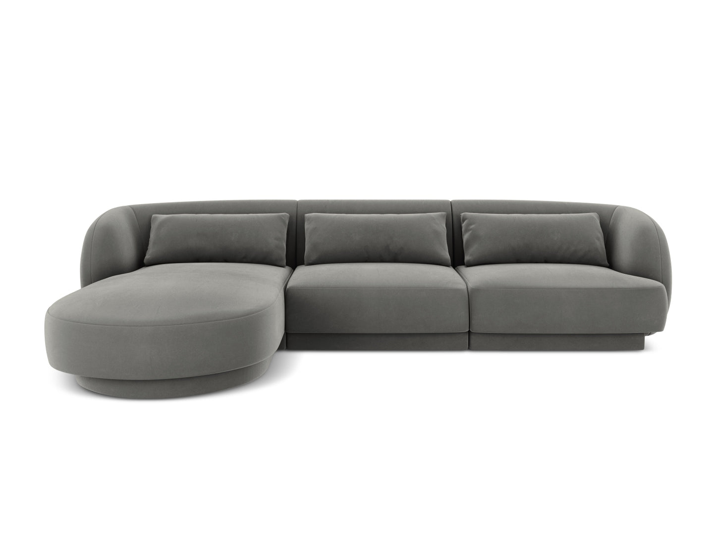 Tulum Corner Sofa, 4 Seats, 255x156 cm — Light Grey / Left