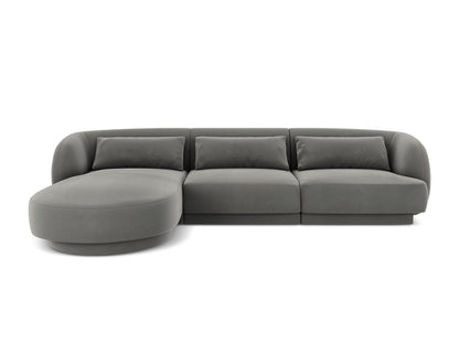 Tulum Corner Sofa, 4 Seats, 255x156 cm — Light Grey / Left
