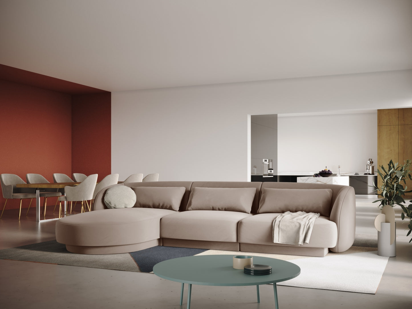 Tulum Corner Sofa, 4 Seats, 255x156 cm