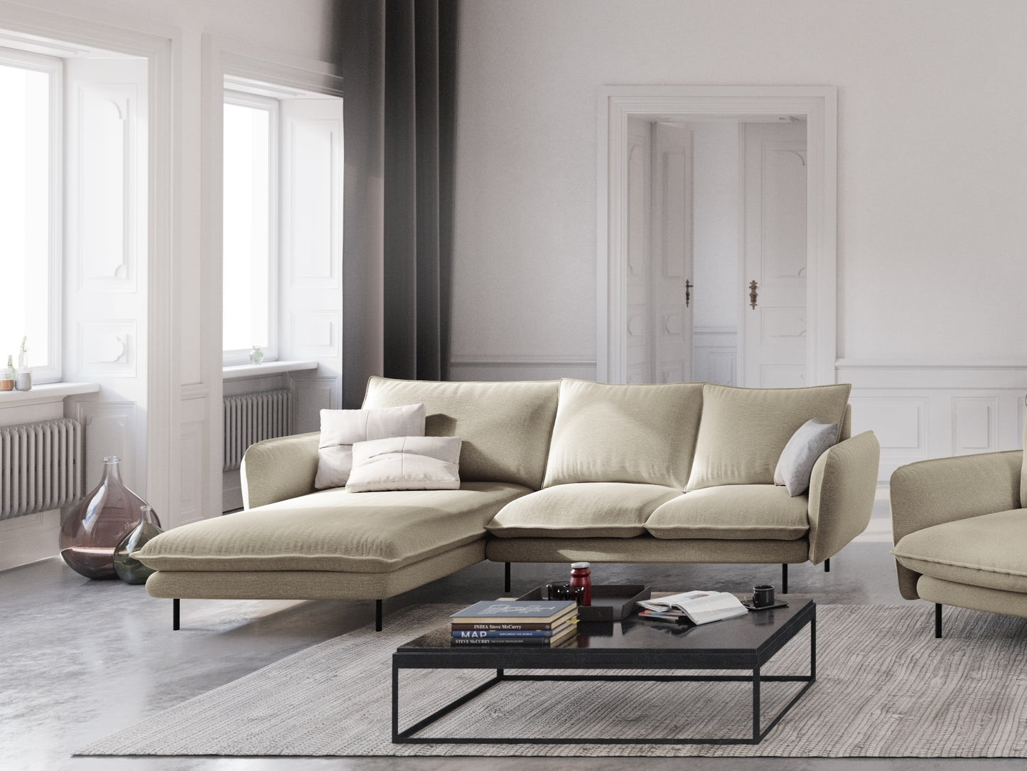 Vienna Corner Sofa, 5 Seats, 255x170 cm