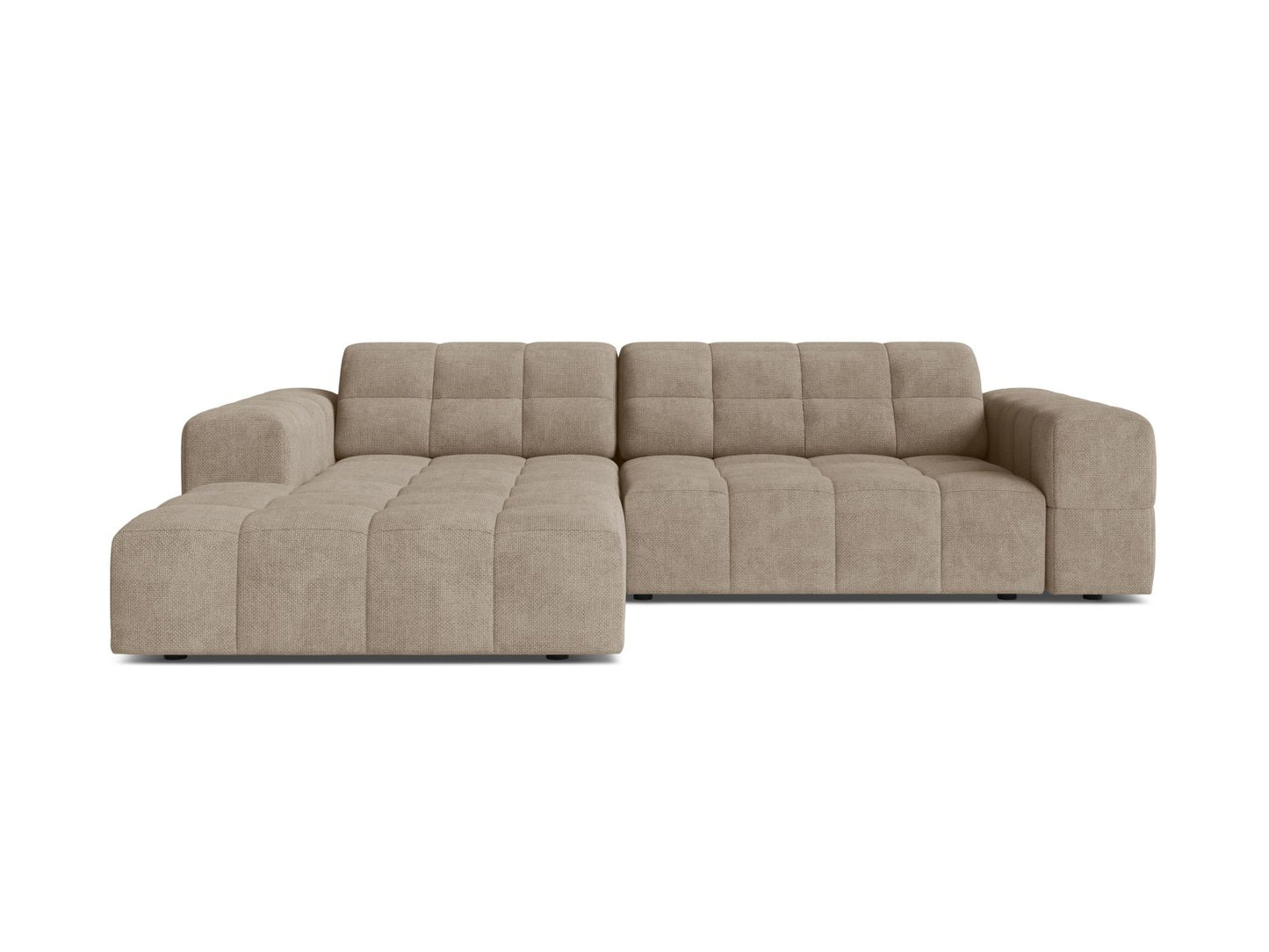 Chicago Corner Sofa, 3 Seats, 234x167 cm — Dark Beige / Left