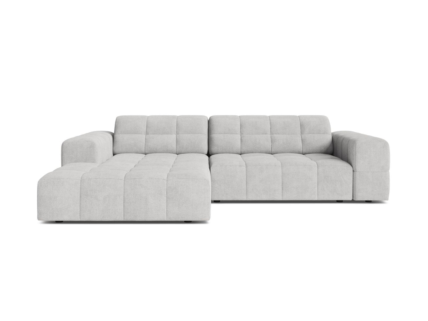 Chicago Corner Sofa, 3 Seats, 234x167 cm — Silver / Left