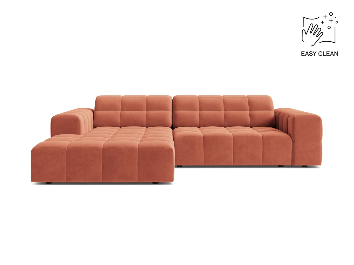 Chicago Corner Sofa, 3 Seats, 234x167 cm — Coral / Left