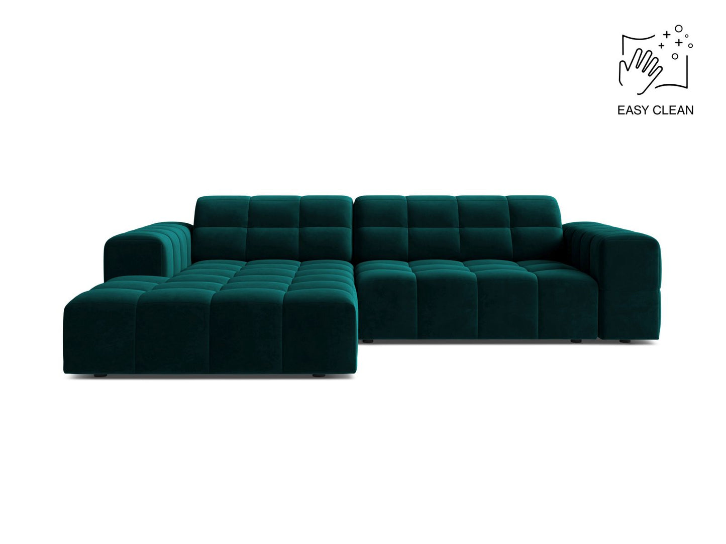Chicago Corner Sofa, 3 Seats, 234x167 cm — Deep Petrol / Left