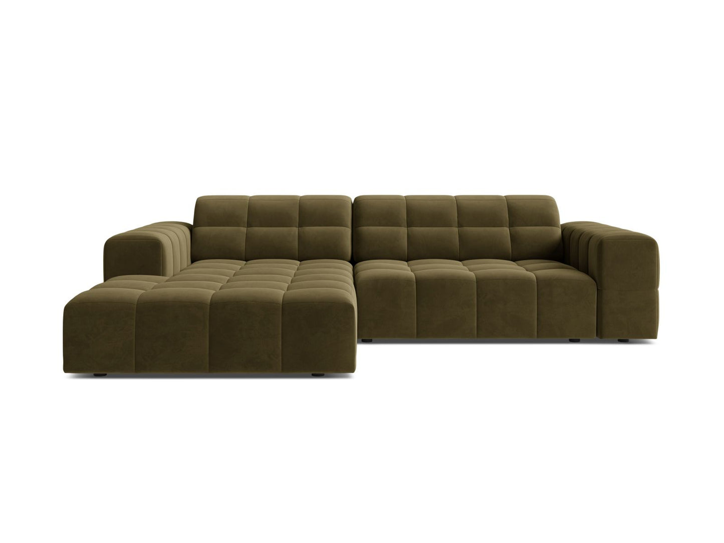 Chicago Corner Sofa, 3 Seats, 234x167 cm — Green / Left