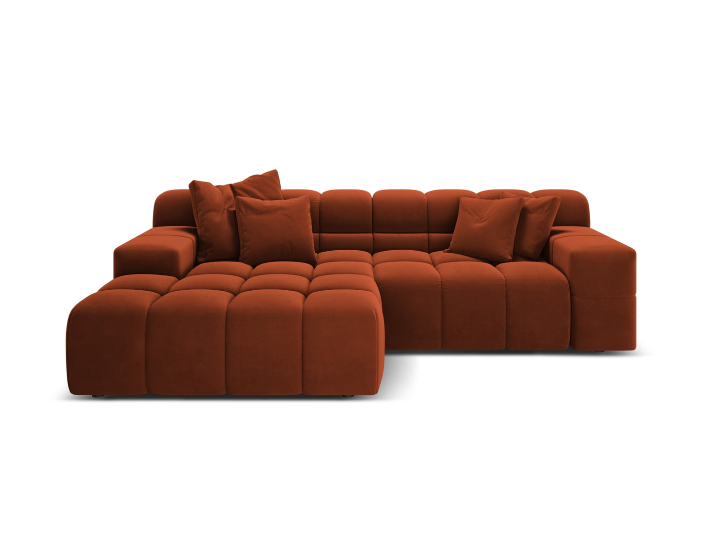 Hawaii Corner Sofa, 2 Seats, 240x160 cm — Auburn / Left