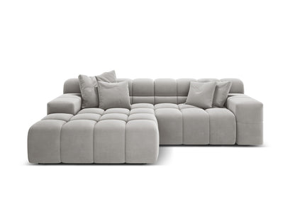 Hawaii Corner Sofa, 2 Seats, 240x160 cm — Silver / Left