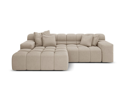 Hawaii Corner Sofa, 2 Seats, 240x160 cm — Cappuccino / Left