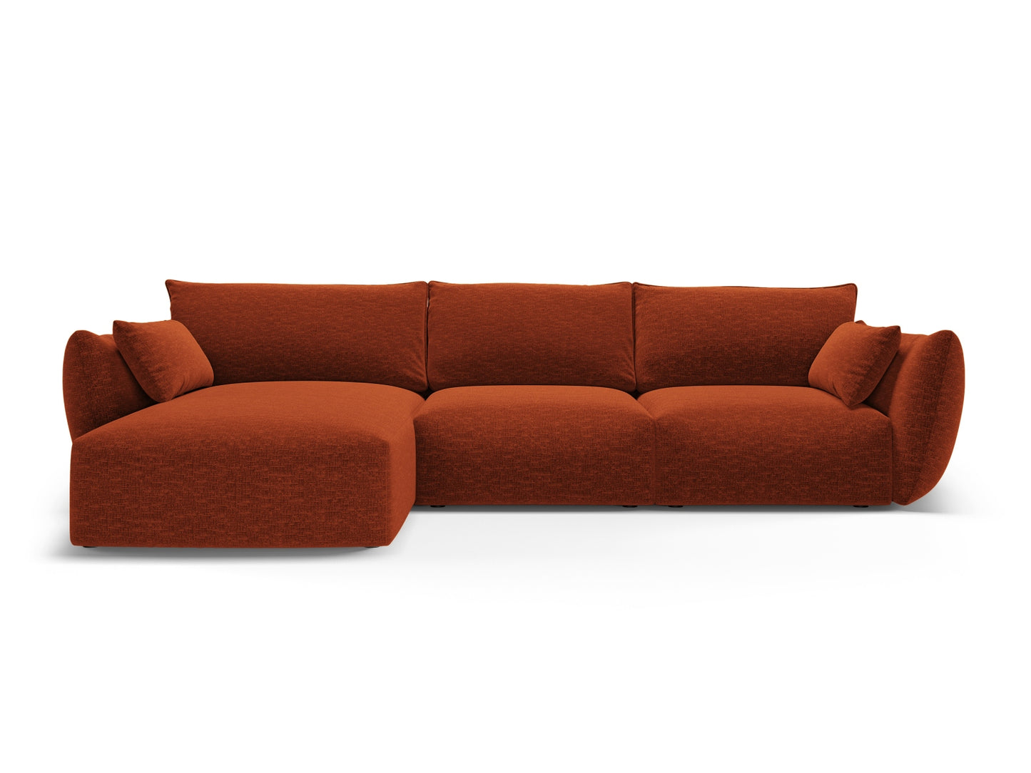 Matera Corner Sofa, 5 Seats, 280x171 cm — Terracotta / Left
