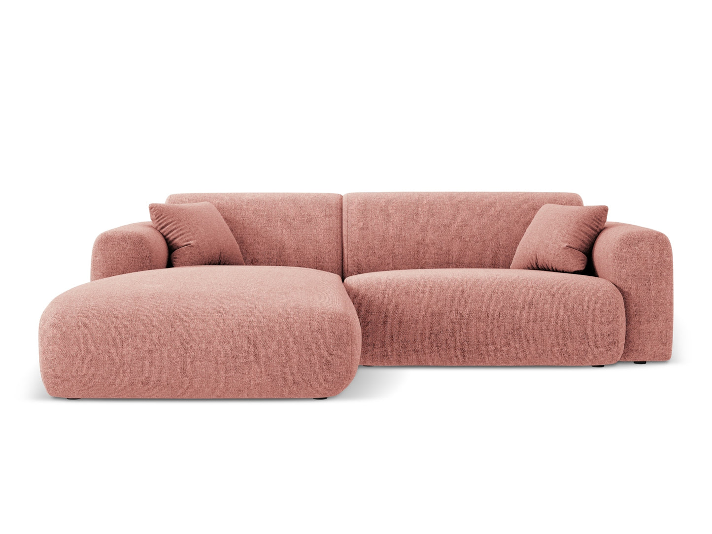 Nolio Corner Sofa, 4 Seats, 235x170 cm — Pink / Left
