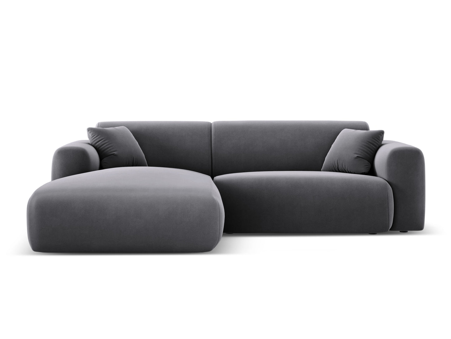 Nolio Corner Sofa, 4 Seats, 235x170 cm — Dark Grey / Left