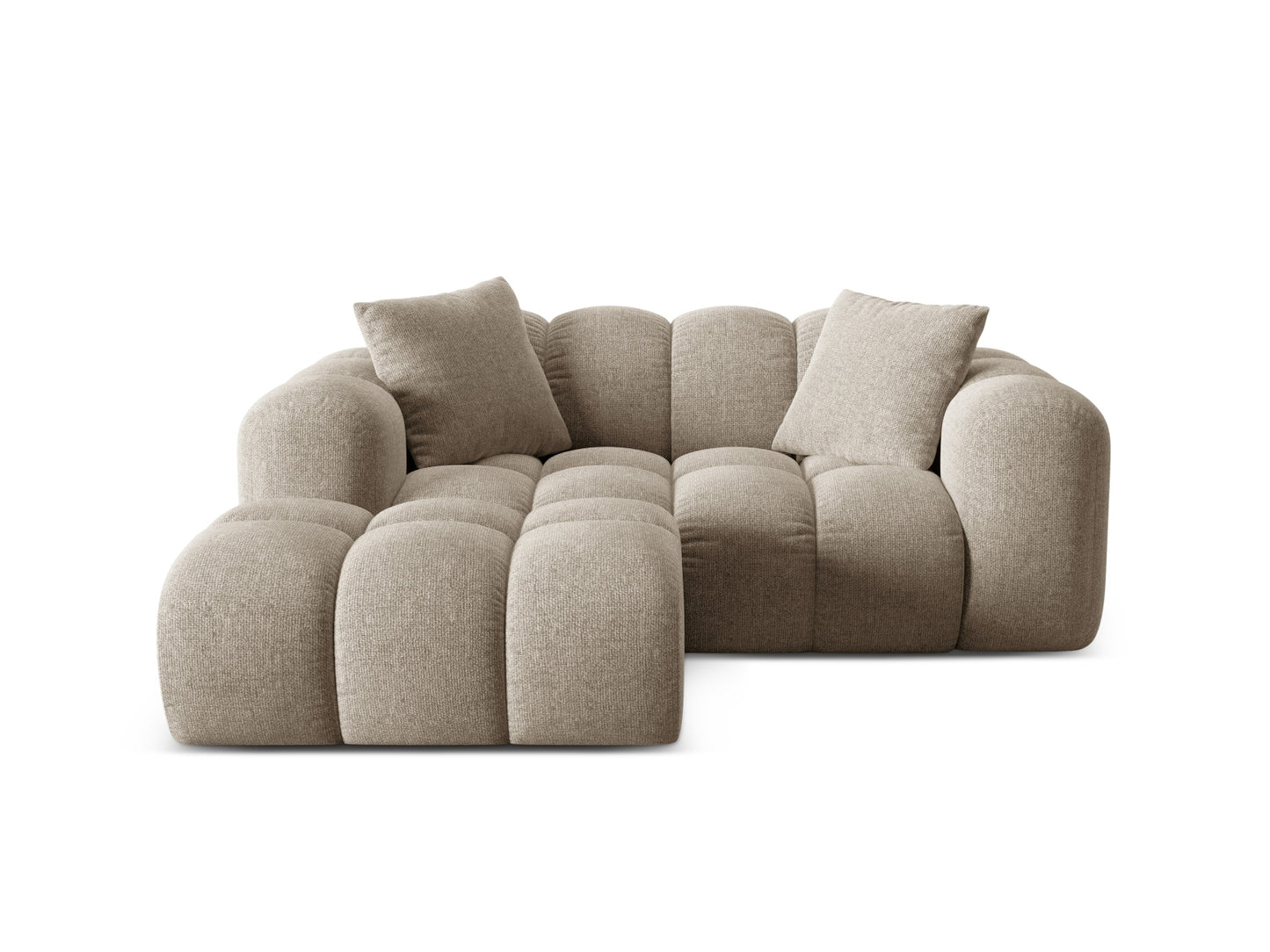 Treno Corner Sofa, 2 Seats, 180x164 cm — Dark Beige / Left