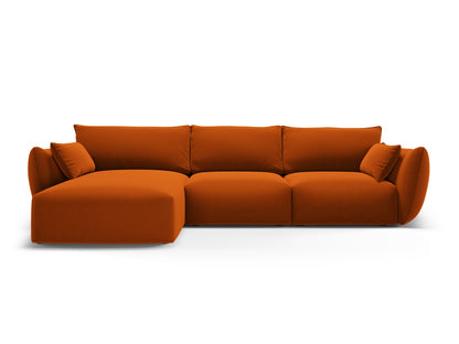 Matera Corner Sofa, 5 Seats, 280x171 cm — Terracotta / Left