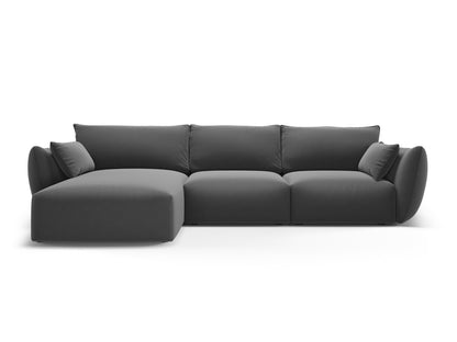 Matera Corner Sofa, 5 Seats, 280x171 cm — Dark Grey / Left