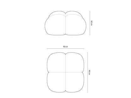 Loretto Pouf, 90x90 cm